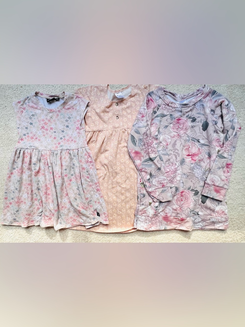 Little Girls Jax & Lennon and VonBon Floral Dress Lot Size 4-5T